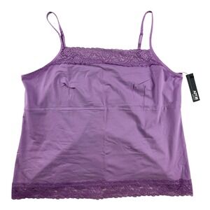 Apt. 9 Essentials Women 3X Lilac Purple Lace Trim Camisole Tank Top MN41000 NWT